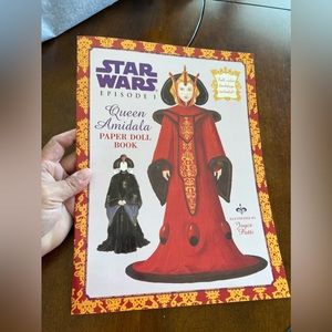 1999 STAR WARS EPISODE I QUEEN AMIDALA PAPER DOLL BOOK BY JOYCE PATTI
